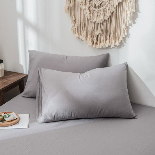 Eenvoudige Comfortabele Kussenslopen Van 100 Procent Katoen Grijs 48 cm x 74 cm
