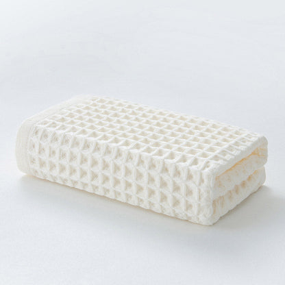 Katoenen Wafelhanddoek Set Drie Stuks Snelle Droogtijd Melkachtig 34*74cm