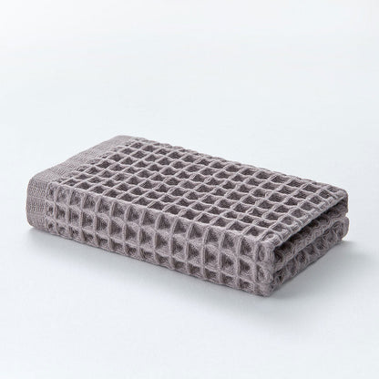 Katoenen Wafelhanddoek Set 6 Stuks Snelle Droogtijd Bruin 34*34cm