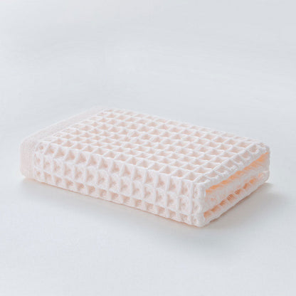 Katoenen Wafelhanddoek Set 6 Stuks Snelle Droogtijd Lichtroze 34*34cm