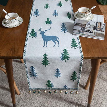 Kerstboom Tafelloper Met Kwastje Voor Eettafel Decoratie