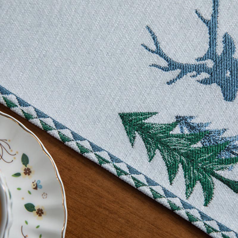 Kerstboom Tafelloper Met Kwastje Voor Eettafel Decoratie