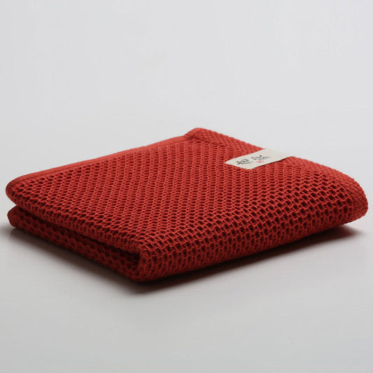 Katoenen Droogdoek Set Vier Stuks Natuurlijke Katoen Rood 33*72cm