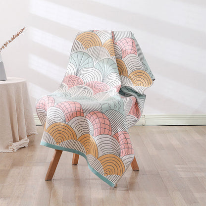 Jacquard Katoenen Badhanddoek Met Patroon Lichtgewicht Schelp #2 70*140cm