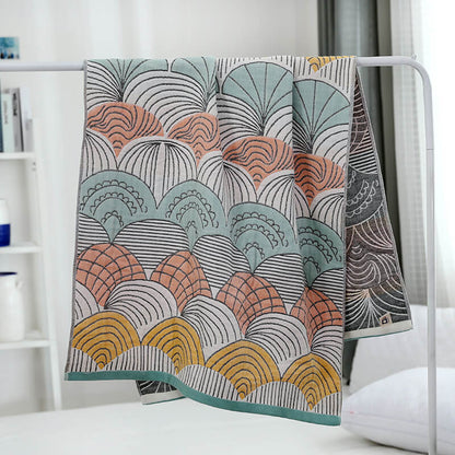 Jacquard Katoenen Badhanddoek Met Patroon Lichtgewicht