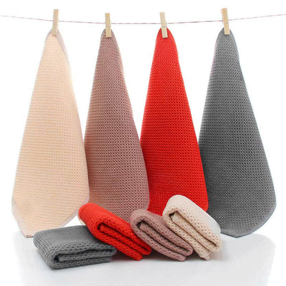 Katoenen Honingraat Handdoekenset Vierkante 3 Pack