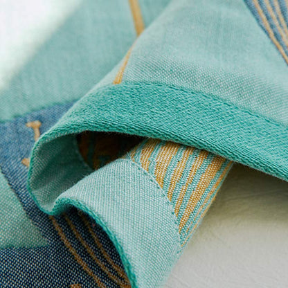 Paardenbloemprint Katoenen Gaas Kussen En Handdoek Set Van 2