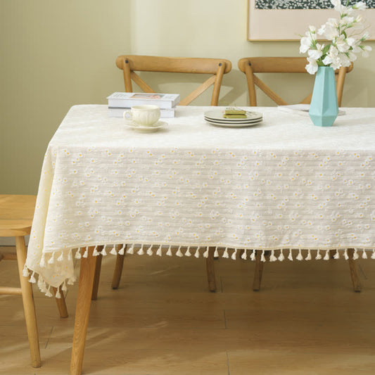 Katoenen Decoratief Tafelkleed Met Romantische Uitstraling