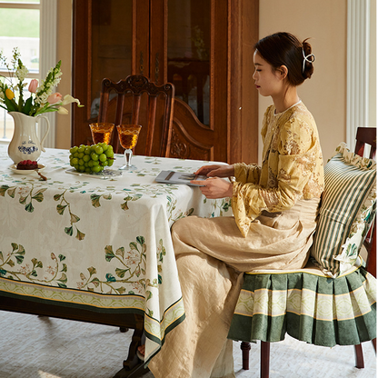 Pastorale Ginkgo Blad Tafelkleed Waterdicht Zacht Design