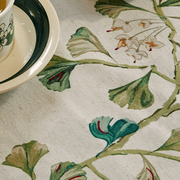 Pastorale Ginkgo Blad Tafelkleed Waterdicht Zacht Design