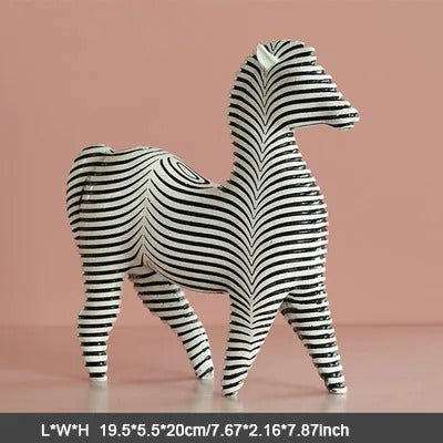Dierenfiguur Van Kunsthars Voor Scandinavische Decoratie Zebra