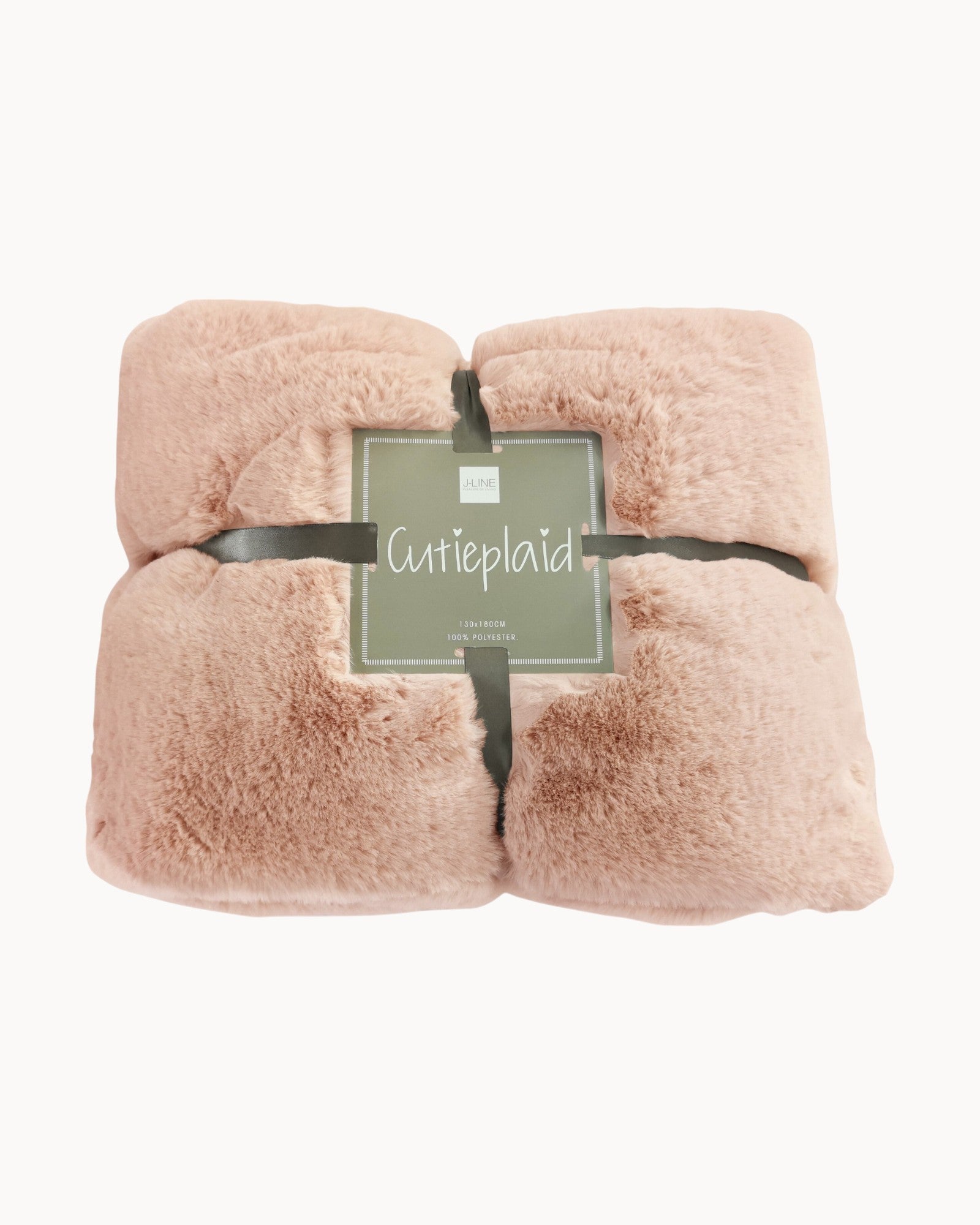 J-Line Plaid Cutie Textiel Poederroze 180 x 130 cm