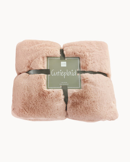 J-Line Plaid Cutie Textiel Poederroze 180 x 130 cm