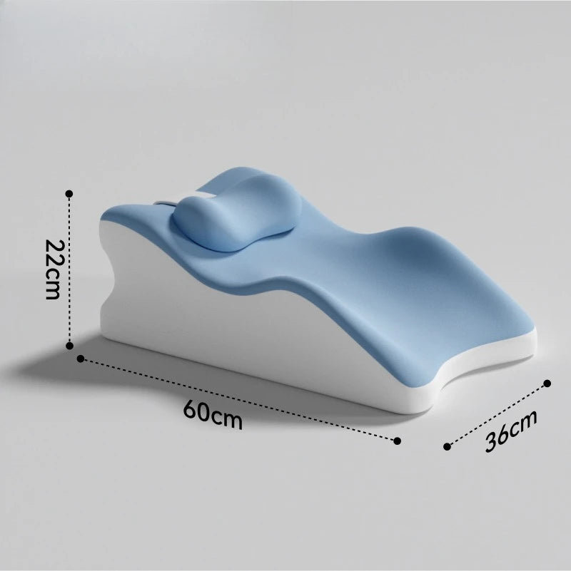 Polyester Comfortabel Koelbed Kussen 60x36cm Ademend en Multifunctioneel Blauw