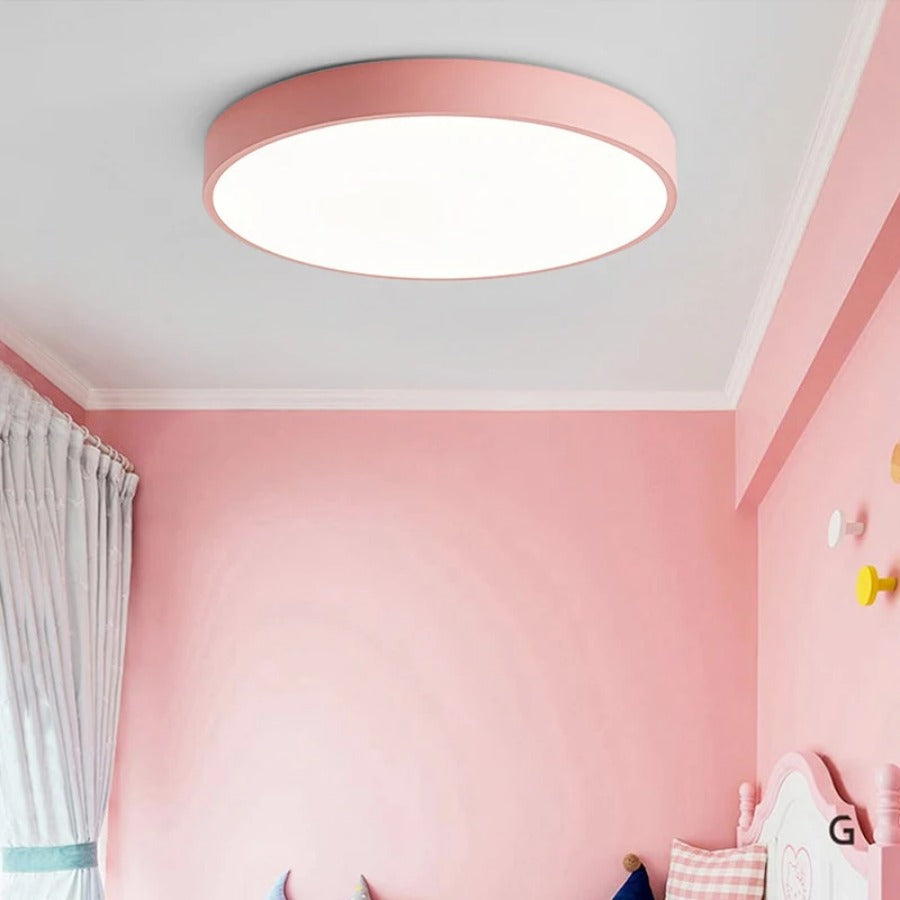 Scandinavische LED Plafondlamp in Cirkelvorm – Houten Plafonniere voor Slaapkamer en Studie, DIA 23 cm en 30 cm