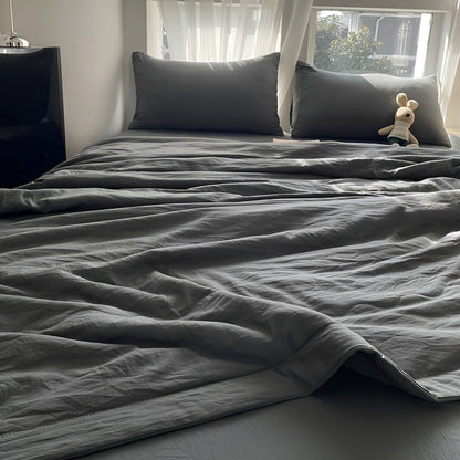 Lichtgewicht Zomerplafond Eenpersoons Deken van Polyester – Ademend en Comfortabel voor Warme Nachten Grijs