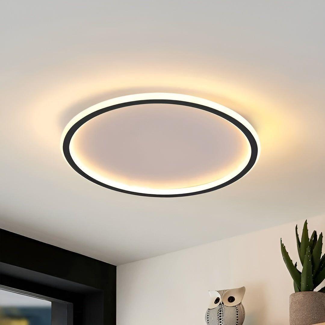 RadianceRound Light - Moderne Ronde LED Plafondlamp Zwart