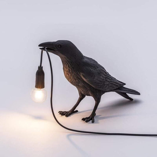 Raven Hanglamp met Elegant Silhouet en Warm Licht 30 cm Zwart Staand EU