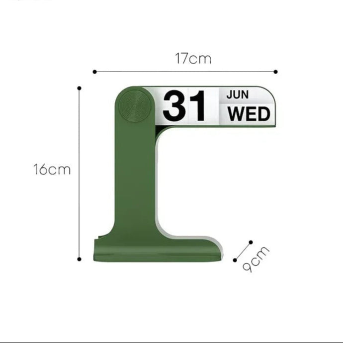 Bureaukalender Met Houten Blokken Voor Stijlvolle Organisatie Groen