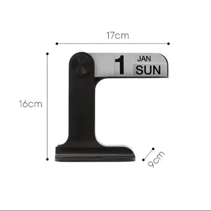 Bureaukalender Met Houten Blokken Voor Stijlvolle Organisatie Zwart