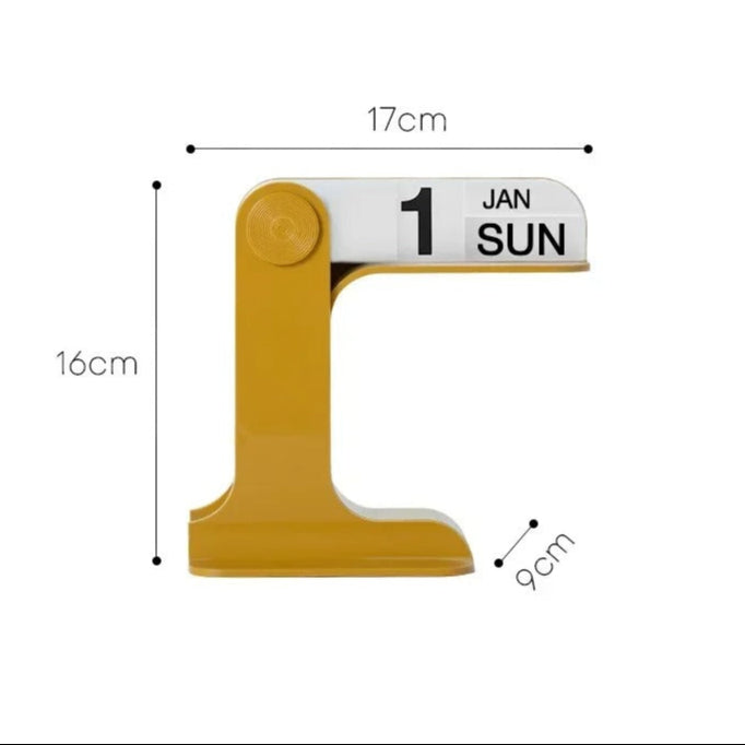 Bureaukalender Met Houten Blokken Voor Stijlvolle Organisatie Geel