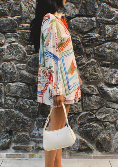 Rio Set Oversized Shirt en Shorts van Linnen Stof