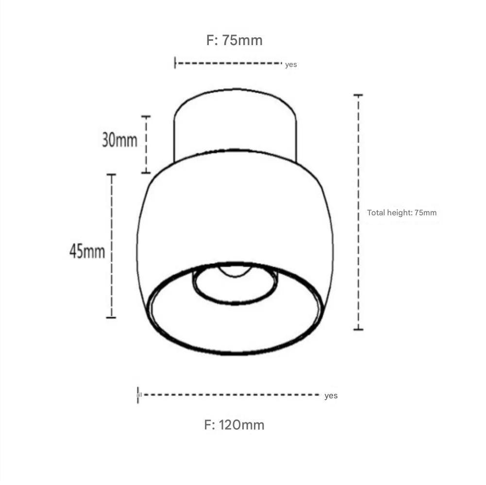 LED Spotlight Met Verstelbare Hoek Aluminium 7W Frosted