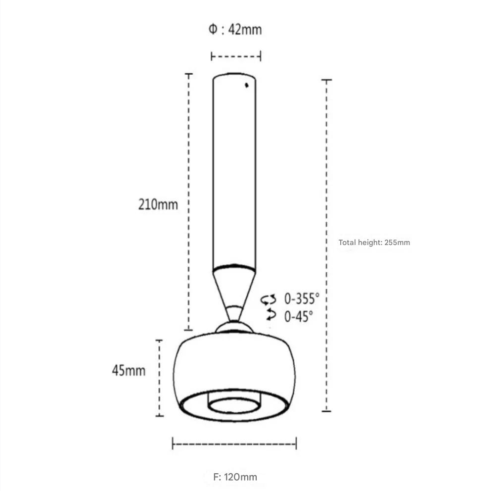 LED Spotlight Met Verstelbare Hoek Aluminium 7W Frosted