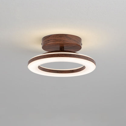 Ronde Acryl LED Plafondlamp Voor Hal En Entree Modern Bruin Warm licht