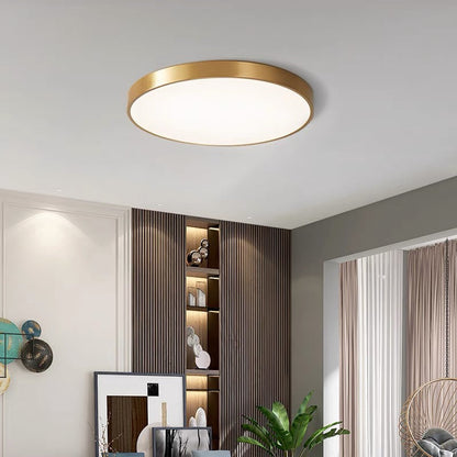 Ronde LED Plafondlamp Inbouw Modern Energiezuinig Dimbaar Goud