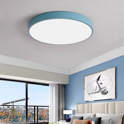 Ronde LED Plafondlamp Inbouw Modern Energiezuinig Dimbaar Blauw