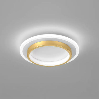 Ronde Metalen Acryl LED Plafondlamp Voor Hal En Gang Goud
