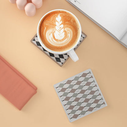 Ruitvormige Argyle Acryl Onderzetters Voor Stijlvolle Bescherming