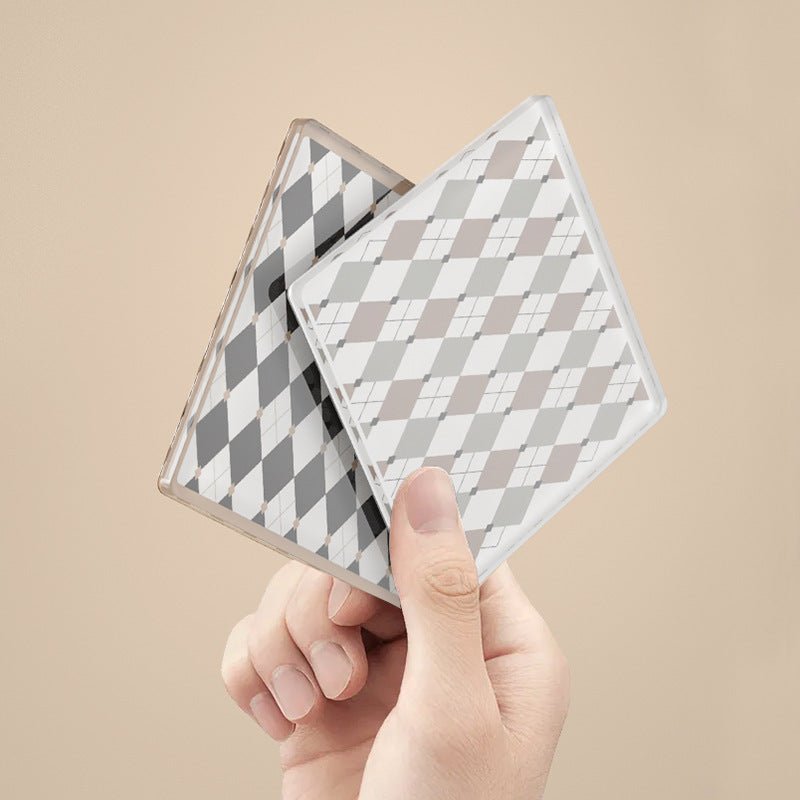 Ruitvormige Argyle Acryl Onderzetters Voor Stijlvolle Bescherming