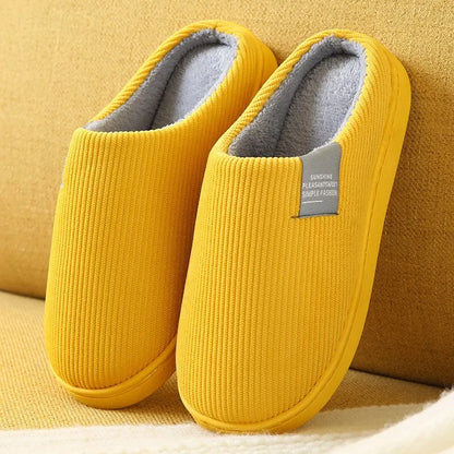 Pantoffels Sloffen Unisex Huisschoenen Knusse Warmte Ademend Geel