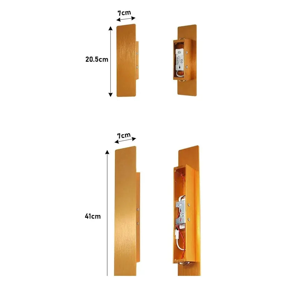 LuxeWall Light - Moderne weersbestendige LED-wandlamp van aluminium voor buiten