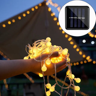 Zonne Energie Aangedreven Lichtenketting Voor Buiten