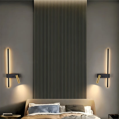 Minimalistische Zwarte Wandlamp met Schakelaar – Duo LED Muurlamp voor Binnengebruik