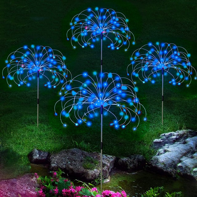 Zonne Energie Led Sfeerverlichting Tuinpaden Decoraties Blauw
