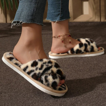 Dames Slippers Gezellige Met Open Teengedeelte Kruisband