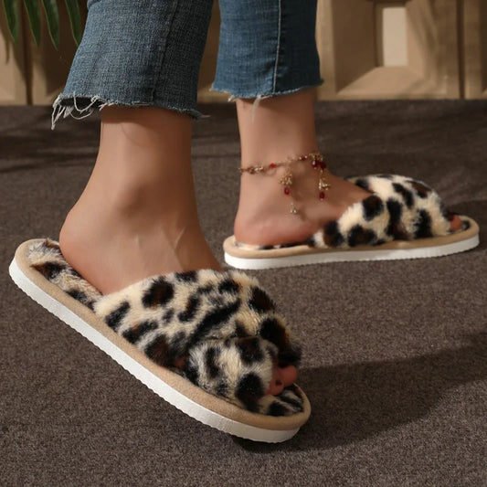 Dames Slippers Gezellige Met Open Teengedeelte Kruisband