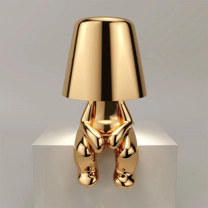 Misterlamp - Unique Tafellamp wireless lamp SEREIN Zittend Goud