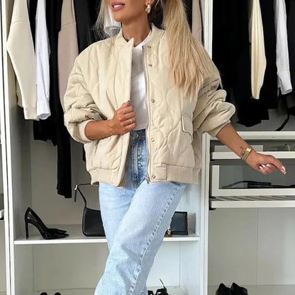 Fioréne | Trendy Gevoerd Bomberjack voor Dames - Stijlvol en Comfortabel