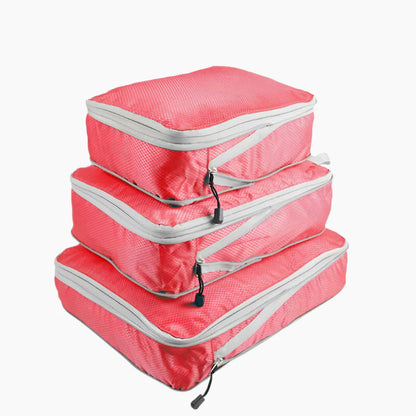 Reisopbergtas Samendrukbare Verpakking Kubus Waterdicht Draagbare Koffer Rood