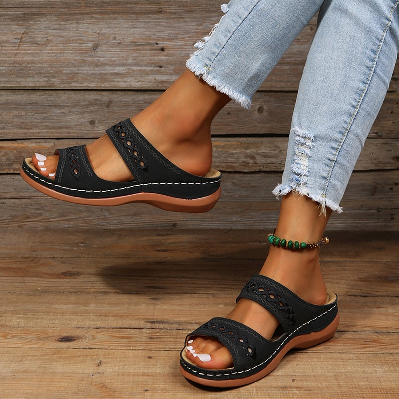 Comfortabele Vrouwelijke Sandalen Voor Dames SEREIN Zwart (Bijna uitverkocht) 35