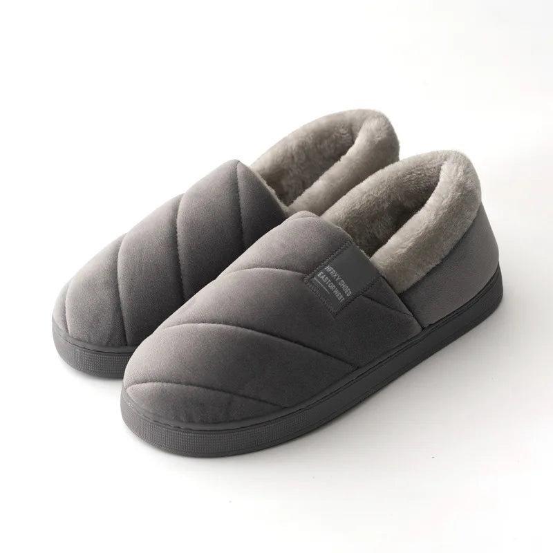 Pantoffels Winterpantoffels Knusse Dames Heren Warm Sloffen Donkergrijs