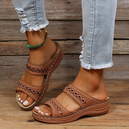 Comfortabele Vrouwelijke Sandalen Voor Dames SEREIN Bruin 35