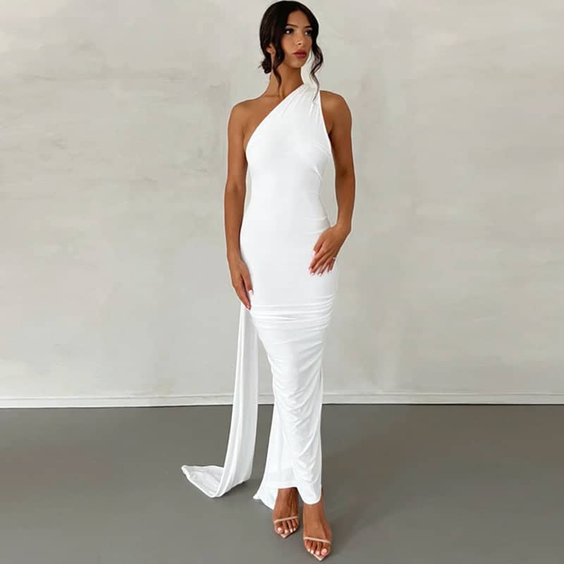 Dames Maxi Jurk Polyester - Elegante Lange Jurk voor Zomer Gelegenheden