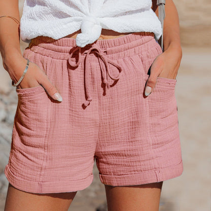Zomer Katoen Shorts voor Comfort en Stijl Roze