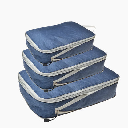Reisopbergtas Samendrukbare Verpakking Kubus Waterdicht Draagbare Koffer Frosted marineblauw